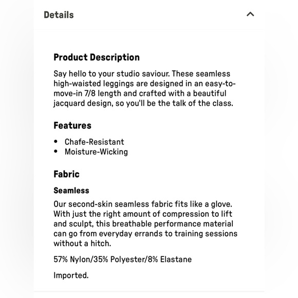 NWT Fabletics Seamless Butterfly 7/8 Leggings - Picture 4 of 10